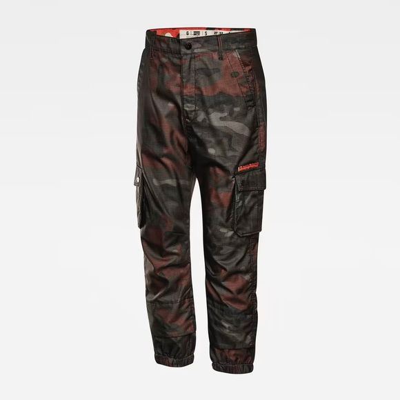 NWT G-Star E Boyfriend Mid Cargo Pants - Silkscreen Ripstop Print - Picture 15 of 16